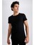 Slim Fit Bisiklet Yaka Basic Kısa Kollu %100 Pamuk Tişört M4789AZ23SM 4