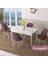 Concept Zen Serisi Açılabilir Beyaz Mermer Desen Mdf 80X132 Mutfak Masası Takımı 4 Sandalye 1