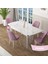 Concept Zen Serisi Açılabilir Beyaz Mermer Desen Mdf 80X132 Mutfak Masası Takımı 4 Sandalye 2