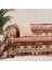 Softmicro Etnik Desenli Boho 180X220 cm Koltuk Örtüsü Şalı, Kanepe Örtüsü, Tv Battaniyesi Toprak 3