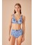 Yüksek Bel Kemerli Desenli Bikini Alt 2