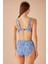 Yüksek Bel Kemerli Desenli Bikini Alt 4