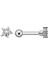 Kıkırdak Helix Tragus Piercing Minik Çiçek Model 1