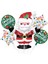Yılbaşı Yeniyıl Dekorasyonu Helyuma Uyumlu Noel Baba Santa Folyo Balon Seti 5 Parça 1