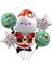 Yılbaşı Yeniyıl Dekorasyonu Helyuma Uyumlu Noel Baba Santa Folyo Balon Seti 5 Parça 2