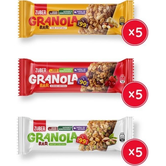 Züber Granola Bar Deneme Paketi X15 Fiyatı Taksit Seçenekleri