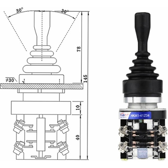 Alkatronik HKA141Z04 Joystick 4 Yön No Kumanda Kolu Fiyatı