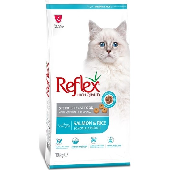 Reflex Balıklı Kısırlaştırılmış Yetişkin Kuru Kedi Maması 10 kg Yüksek Kalite Besleyici İçerik
