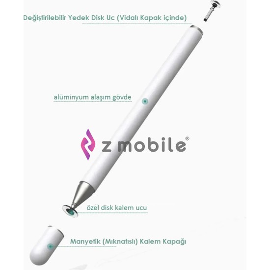 ZMobile Samsung Galaxy Tab A8 SMX200 Tablet Kalemi Stylus Kalem Özel