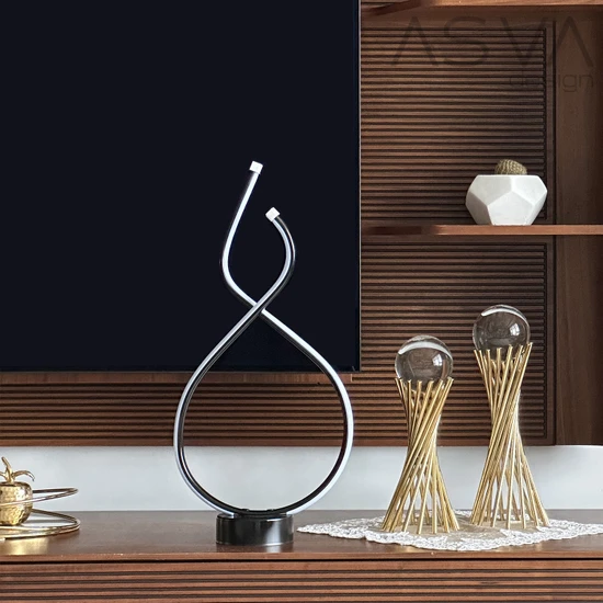 Asva Design Dekoratif LED Masa Lambası Abajur Spiral