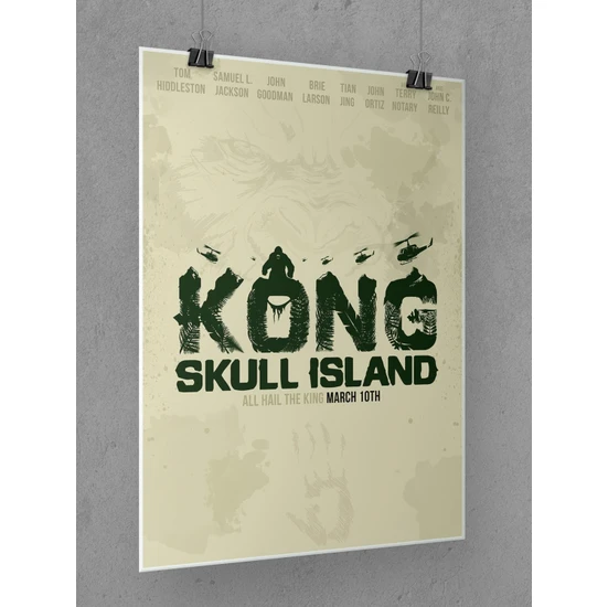 Saturndesign King Kong Poster 45 x 60 cm Afiş - Kalın Poster Kağıdı Dijital Baskı