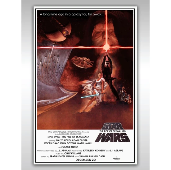 Saturndesign Star Wars Poster 40 x 60 cm Yıldız Savaşları Afiş - Kalın Poster Kağıdı Dijital Baskı