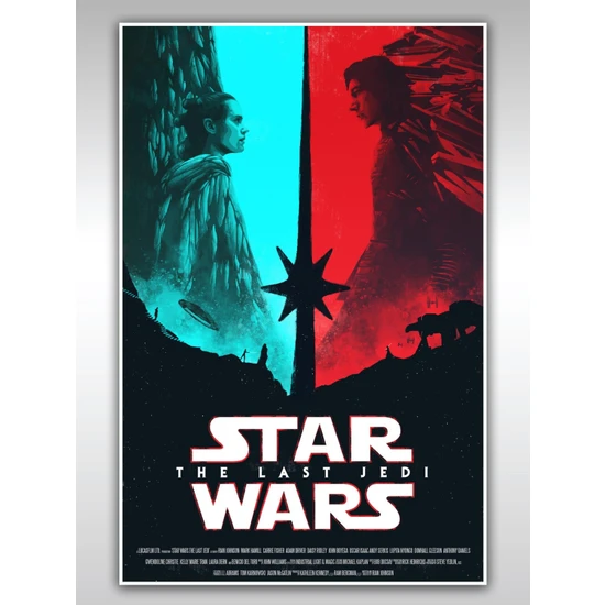Saturndesign Star Wars Poster 40 x 60 cm Yıldız Savaşları Son Jedi Afiş - Kalın Poster Kağıdı Dijital Baskı