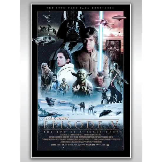 Saturndesign Star Wars Poster 40 x 60 cm Yıldız Savaşları Afiş - Kalın Poster Kağıdı Dijital Baskı