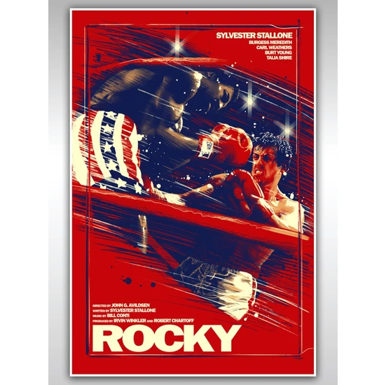 Saturndesign Rocky Poster 40 x 60 cm Film Afişi - Kalın Poster Kağıdı Dijital Baskı