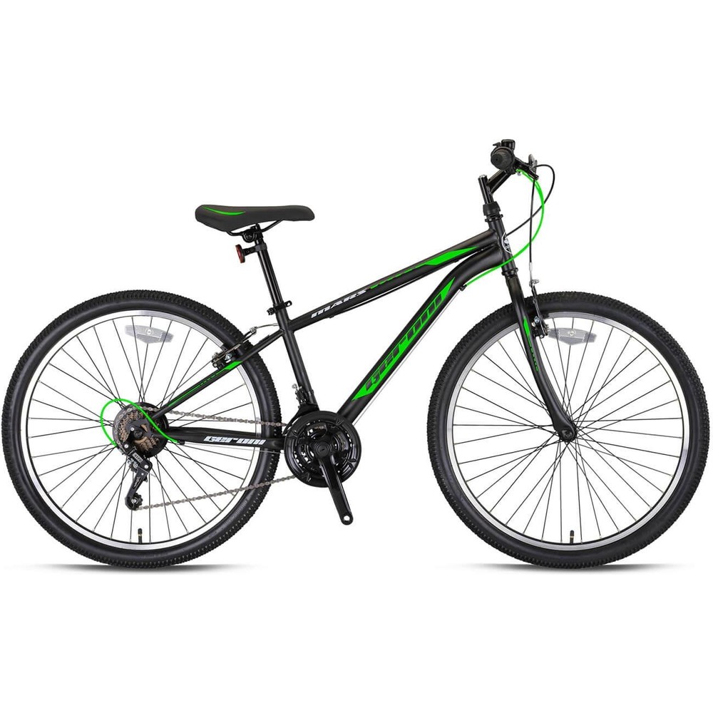Geroni Kron Mars - 26" Mtb - 14' - 21 Vites - V.b. - Siyah-Beyaz/yeşil