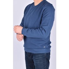 R2259  Bisiklet Yaka Mevsimlik Swet/koyu Indigo/xl