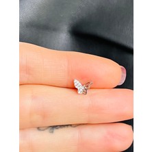 By Dilek Çetin Accessory Çelik Kelebek Figürlü Kıkırdak Tragus Helix Piercing (1ADET)