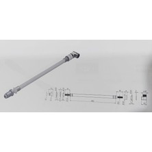 Yapıtaşı YT121 Uzun Asma Klozet Esnek Taharet Çubuğu Dirsekli 240MM