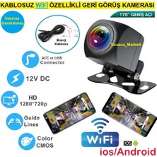 Ucuzcu Market Karavan Için Kablosuz Geri Görüş Kamerası (Cep Telefon ve Tabletin Wifi Özelliği ile Kullanılır) Internet Gerektirmez