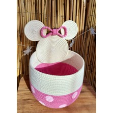 Zuviel Deco Minnie Pembe Oyuncak Sepeti,düzenleyici,çok Amaçlı Sepet