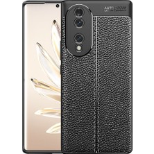 ZORE Huawei Honor 70 Kılıf Zore Niss Deri Desenli Silikon Kılıf