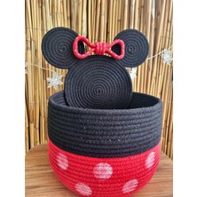 Zuviel Deco Mickey El Yapımı Tress Oyuncak Sepeti,düzenleyici, Çok Amaçlı Sepet