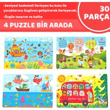 DoerKids Taşıt Puzzle 4 In 1 Puzzle