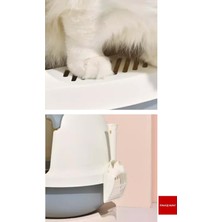Pakeway Kapılı Kedi Kumu Kutusu Gri - Pakeway