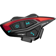 Crown Micro 8 Kişilik intercom Motosiklet Kask Bluetooth Interkom Seti Cmmk-08