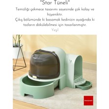 Pakeway Star Tüneli Kedi Kumu Kutusu Yeşil - Pakeway