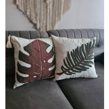 Zuviel Deco Dal Yaprak Punch Kırlent