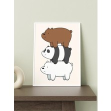 Paytak Moda We Bare Bears Tasarımlı 24 x 33 cm 350 gr Kuşe Kağıt Poster