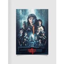 Stranger Things Tasarımlı 24*33 cm 350 Gr. Kuşe Kağıt Poster PYTKPSTR030