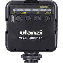 Ulanzi VL49 Mini LED Video Vlogger Işık - Siyah (Yurt Dışından)