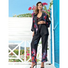 Perin Saten Pijama 3'lü Takım - 5103
