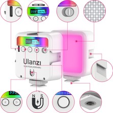 Ulanzi VL49 Mini Rgb LED Video Işığı - Beyaz (Yurt Dışından)