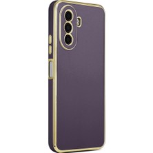 Kılıfist Huawei Nova Y70 Kılıf Kenarı Gold Renkli Silikon Bark Kapak