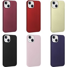 Heptek İletişim Apple  Apple iPhone 14 Plus Kılıf Yumuşak Dokulu Soft Esnek Ince Mat Renkli Lüks Premier Silikon Kapak