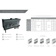 Mira Heating Mira MF100 Doğalgazlı Şömine Modeli Ön Yüzü Camlı