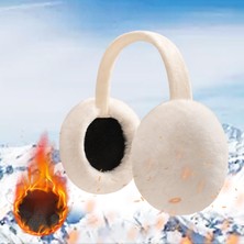 2pcs Peluş Kış Kış Kulak Isıtıcı Katlanabilir Sıcak Kulak Muffs Kayak Balıkçılık Kulaklıkları Beyaz Gri (Yurt Dışından)