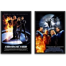 Nokem Fantastic Four + Rise Of The Silver Surfer, 2'li Set Çerçeveli Tabloları, Marvel, Dizi Film K.
