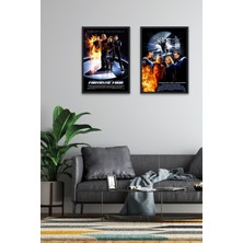 Nokem Fantastic Four + Rise Of The Silver Surfer, 2'li Set Çerçeveli Tabloları, Marvel, Dizi Film K.