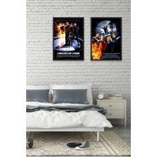 Nokem Fantastic Four + Rise Of The Silver Surfer, 2'li Set Çerçeveli Tabloları, Marvel, Dizi Film K.