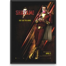 NOKEM Çerçeveli Shazam Tablosu & Shazam! 6 Güç Tablosu & Shazam Çerçeveli Tablo DCKNKM1
