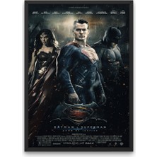 NOKEM Çerçeveli Batman v Superman Tablosu & Batman ve Superman Adaletin Şafağı Tablosu DCKNKM1