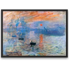 NOKEM Gün Doğumu Tablosu & Çerçeveli Sanatsal Claude Monet Tablosu STKNKM1