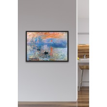 NOKEM Gün Doğumu Tablosu & Çerçeveli Sanatsal Claude Monet Tablosu STKNKM1