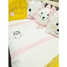 Kista Baby Park Yatak Bebek Uyku Seti Nevresim Takımı 70x110 Animals Pembe
