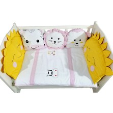 Kista Baby Park Yatak Bebek Uyku Seti Nevresim Takımı 70x110 Animals Pembe